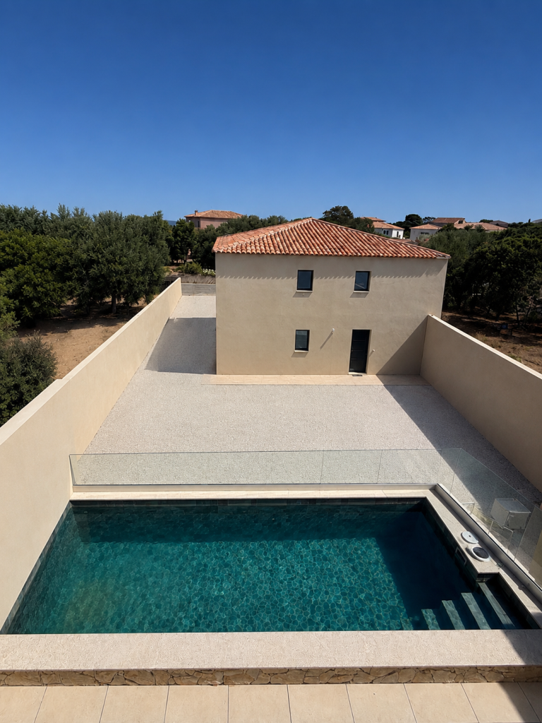 Appartement T4 – Villa Mare residence olivadia t4 villa mare exterieur bassin